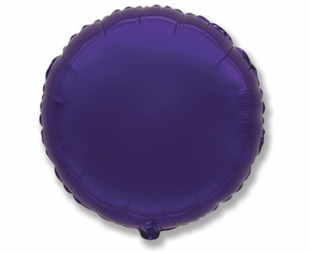 Obrázek z Foliový balonek kruh tmavě fialový 45 cm - Nebalený 