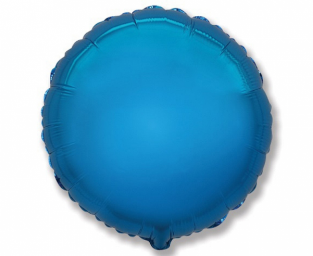 Obrázek z Foliový balonek kruh modrý 45 cm - Nebalený 