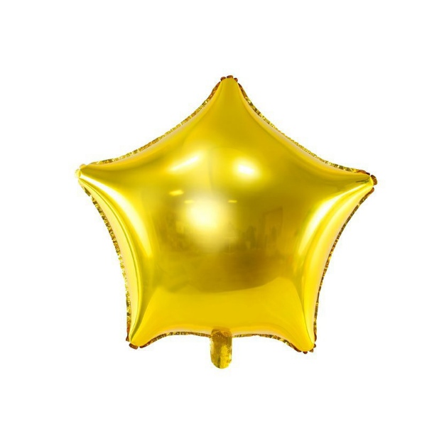 Obrázek z Foliový balonek hvězda zlatý 48 cm - balené 