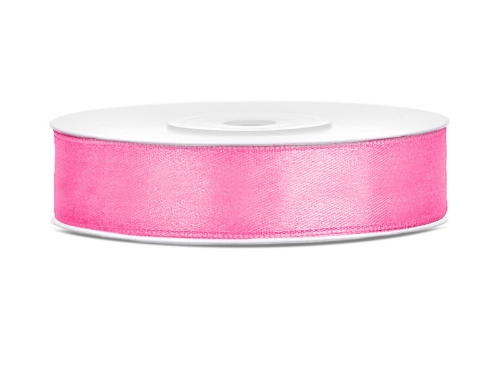 Levně Saténová stuha růžová 12 mm x 25 m