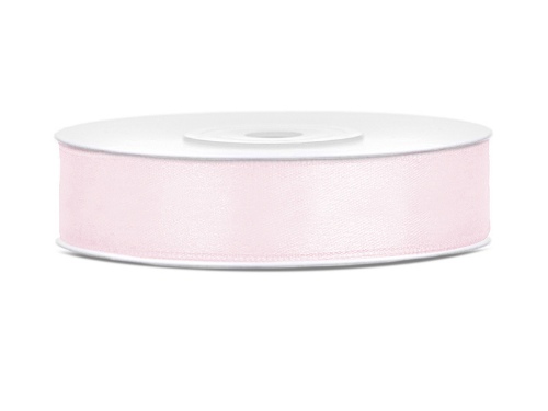 Levně Saténová stuha pudrově růžová 12 mm x 25 m