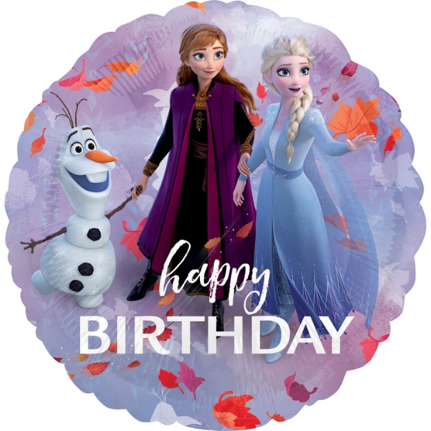 Obrázok z Fóliový balónik Happy Birthday Frozen 2 - 45 cm 