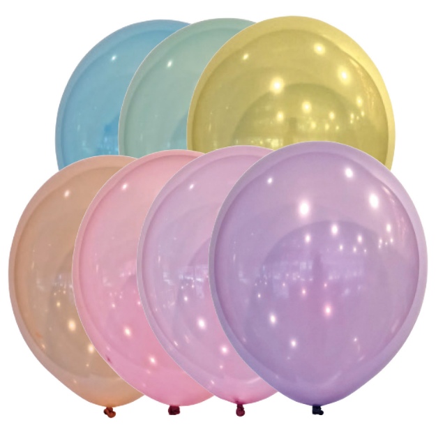 Obrázok z Dekoračné balónik kryštalický mix Droplets 30 cm - 50 ks