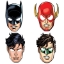 Obrázok z Party masky Liga Spravodlivosti 8 ks
