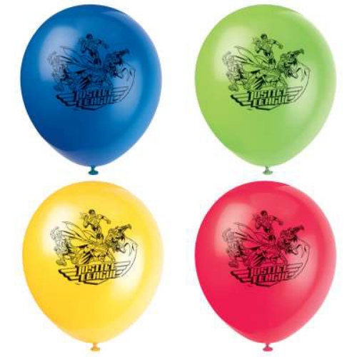 Levně Latexové balonky Liga Spravedlnosti 8 ks