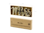 Obrázek z Dekorace dřevěná Mr Mrs - zlatá 50 x 10 cm - 3 ks 