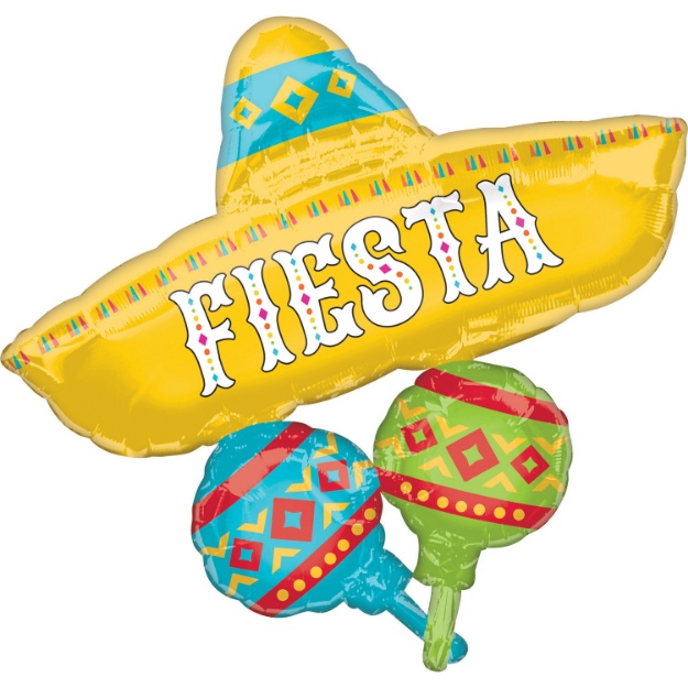 Obrázek z Foliový balonek Fiesta klobouk 78 x 81 cm 