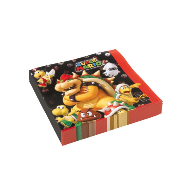 Obrázek z Papírové party ubrousky Super Mario 20 ks 