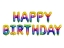 Obrázek Foliový nápis HAPPY BIRTHDAY duhový 340 x 35 cm