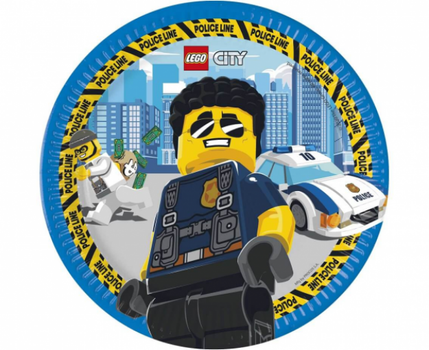 Obrázek z Papírové party talíře Lego City 23 cm 