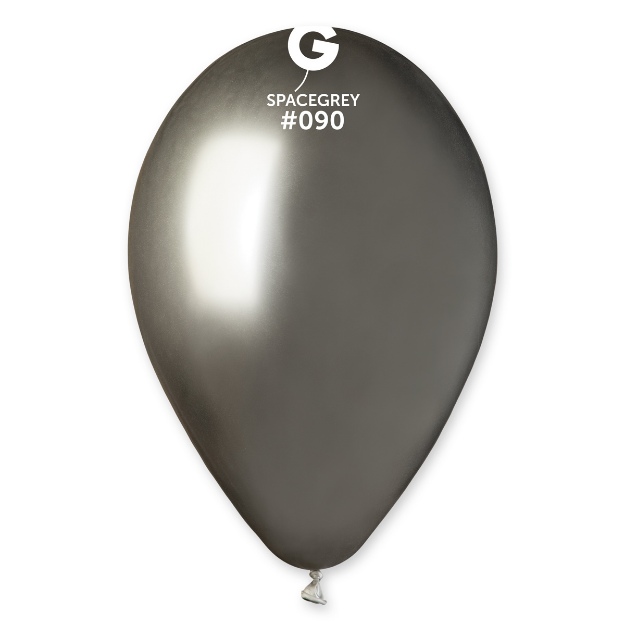 Obrázek z Latexový balonek chrome grafitový 33 cm 