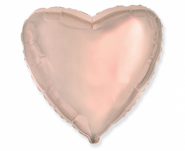 Obrázek z Foliový balonek srdce rose gold 45 cm - Nebalený 
