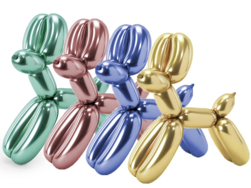 Modelovací balonky Chromový mix- 15 ks