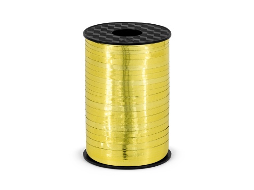 Levně Vázací stuha zlatá metalická - 225 m