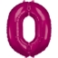 Obrázok z Foliová číslice - Tmavo ružová 0 - 86 cm - Amscan