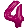 Obrázek Foliová číslice - Tmavě růžová 4 - 86 cm - Amscan