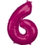 Obrázek Foliová číslice - Tmavě růžová 6 - 86 cm - Amscan