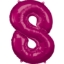 Obrázok z Foliová číslice - Tmavo ružová 8 - 86 cm - Amscan