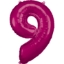 Obrázok z Foliová číslice - Tmavo ružová 9 - 86 cm - Amscan