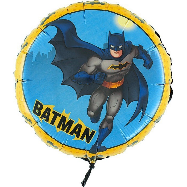 Obrázok z Fóliový balónik Batman okrúhly 45 cm - nebalené