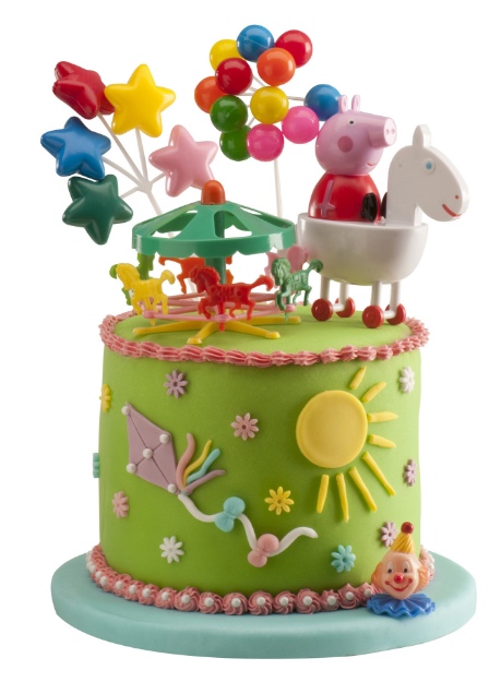 Obrázek z Dekorace na dort - Prasátko Peppa a kolotoč 11 cm 