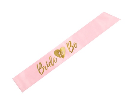 Obrázok z Šerpa ružová so zlatým textom - Bride to be