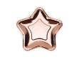 Obrázok z Papierové tanieriky v tvare hviezdy - metalické rose gold 18 cm