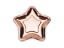 Obrázok z Papierové tanieriky v tvare hviezdy - metalické rose gold 18 cm