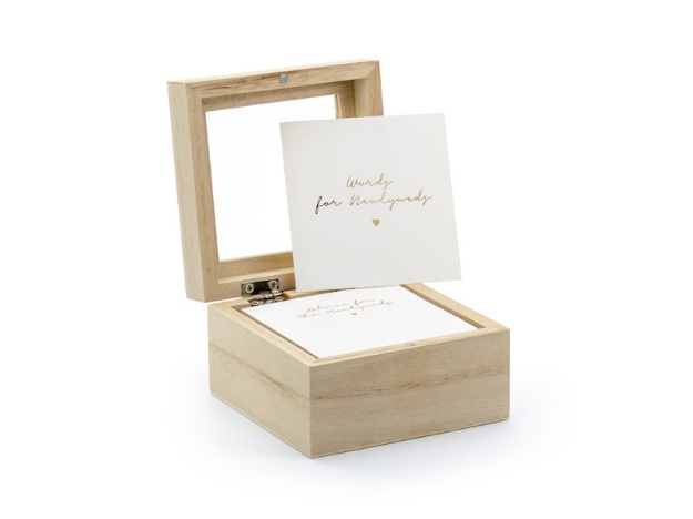 Obrázok z Krabička na svadobné priania hostí, drevená 