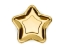 Obrázek Papírové talířky ve tvaru hvězdy - metalické zlaté 18 cm