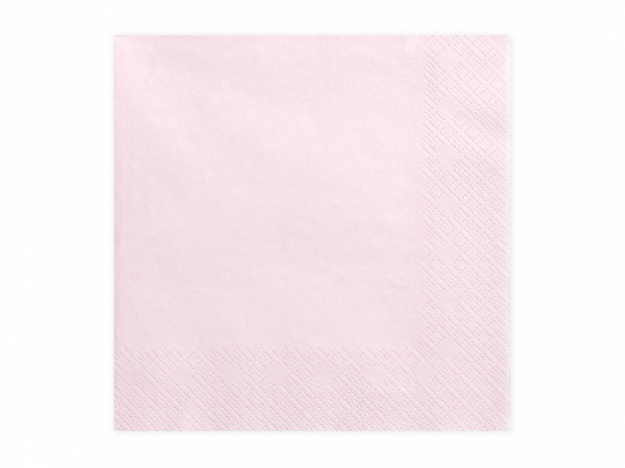 Obrázek z Papírové ubrousky pudrově růžové 20 ks 