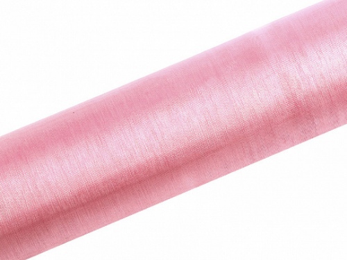 Levně Organza 16cm x 9m světle růžová