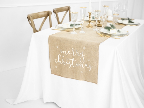 Levně Běhoun z juty Merry Christmas – 50 x 250 cm