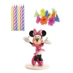Obrázok z Dekorácia na tortu - Minnie Mouse a sviečky 7 cm