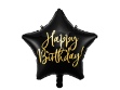 Obrázek Foliový balonek Happy Birthday - Černá Hvězda 40 cm