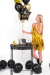 Obrázok z Fóliový balónik Happy Birthday - Čierna Hviezda 40 cm