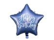 Obrázek Foliový balonek Happy Birthday - Modrá Hvězda 40 cm