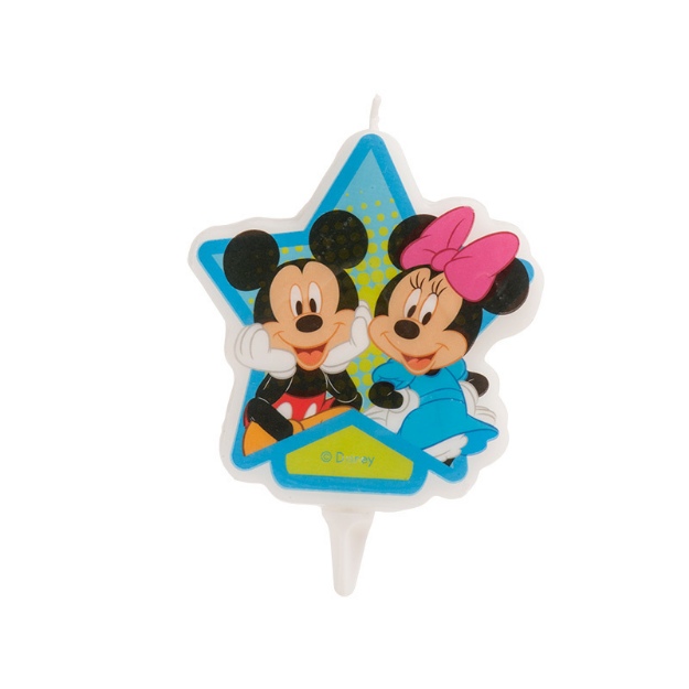 Obrázek z Dortová svíčka 2D - Mickey a Minnie Mouse 7 cm 