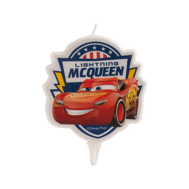 Obrázek z Dortová svíčka 2D - Cars Blesk McQueen 7 cm 