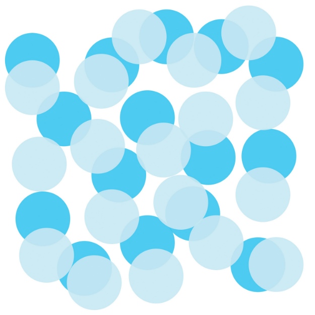 Obrázok z Papierové konfety kolieska svetlo modrej a modrej 22g