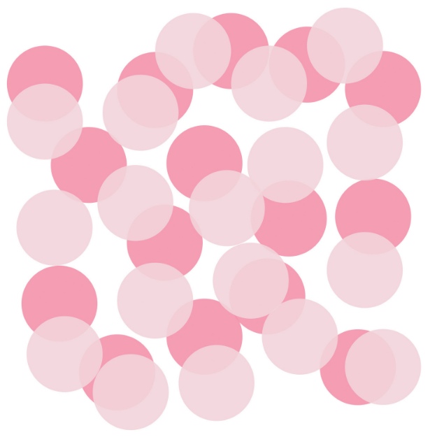 Obrázek z Papírové konfety kolečka světle růžové a růžové 22g 