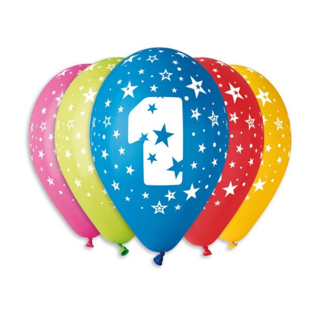 Obrázek z Latexový balonek číslo 1 - 30 cm 