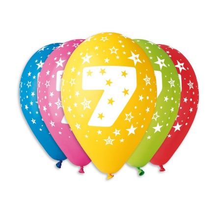 Picture of Latex Balloon Number 7 - 30 cm