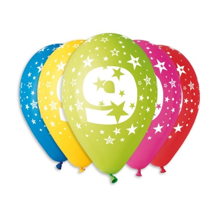 Picture of Latex Balloon Number 9 - 30 cm