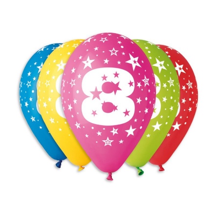Picture of Latex balloon number 8 - 30 cm