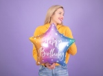 Obrázek z Foliový balonek Happy Birthday - Duhová Hvězda 40 cm 