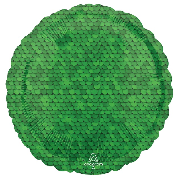 Obrázok z Fóliový dekoračný balónik kruh zelený - šupiny 43 cm