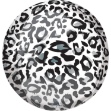 Obrázek Foliový balonek koule Orbz Leopard - stříbrný 40 cm
