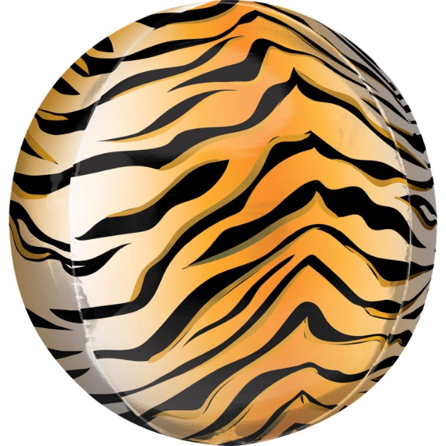 Obrázek z Foliový balonek koule Orbz Tygří kůže 40 cm 