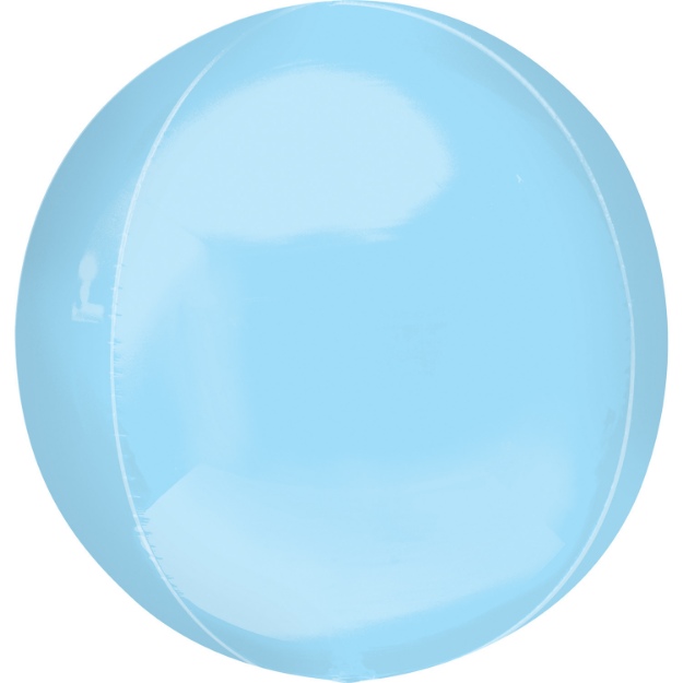 Obrázek z Foliový balonek jumbo koule Orbz XL pastel modrý 53 cm 